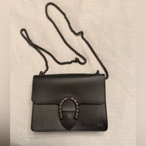Marina Galanti Cross body or shoulder bag black leather